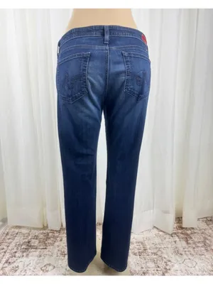 Women's Adriano Goldschmied The Angelina Petite Boot Cut Denim Jeans Size 32R thumbnail 5