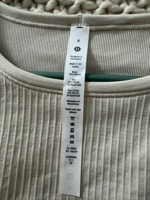 Lululemon Ebb to Street Cropped Long Sleeve thumbnail 6
