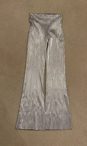 ZARA Metallic Flared Pants thumbnail 2