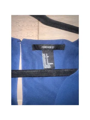 Forever 21 Navy Sleeveless Blouse Small thumbnail 4