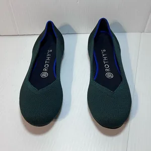 Rothy’s hunter green slip on flats shoe women size 7.5 thumbnail 1