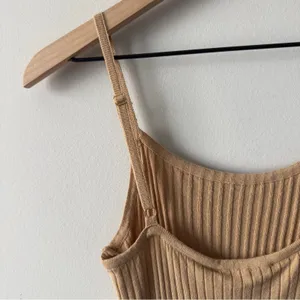 House of Harlow 1960 Revolve Tan Ribbed Mini Dress adjustable spaghetti straps S thumbnail 5