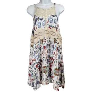 Umgee USA Women's Size S White Floral‎ Lace Halter Neck Mini Dress thumbnail 8