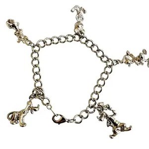 Silver tone Disney charm bracelet thumbnail 1