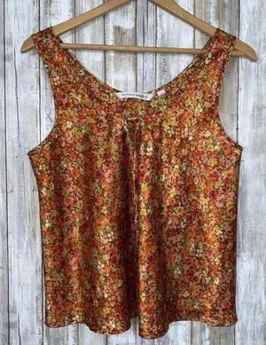 Victoria’s Secret Vintage Orange Floral Tank •Medium thumbnail 1