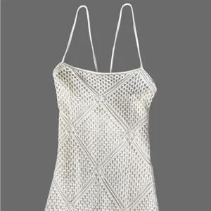 EUC Abercrombie & Fitch Crochet Fringed Dress Cream Size Small thumbnail 4