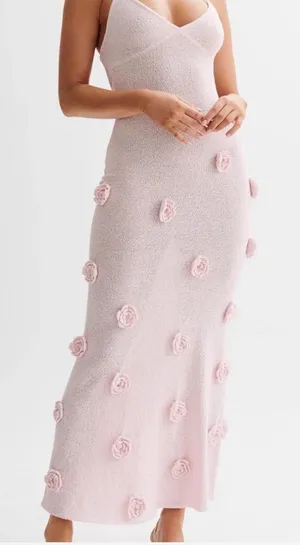 Meshki - Suki Knit Maxi Dress With Flowers thumbnail 1