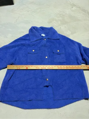 Bucket list Frankie soft fur shacket medium Blue thumbnail 6