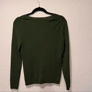*30of3*‎ NWOT. Ann Taylor. Loft. Forest green button down cardigan. Small size. thumbnail 4