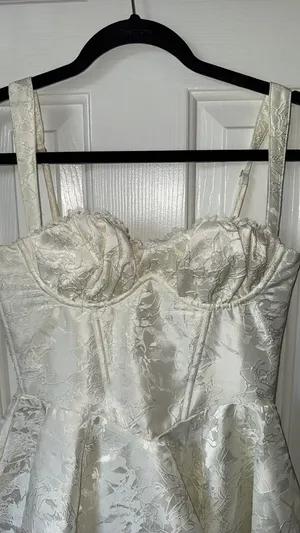 Babyboo White Embroided Floral Mini Dress thumbnail 8