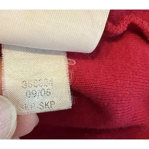 Tommy Hilfiger Sz LG Women's Y2K Tee 90s '05 Red Preppy Academia‎ Collegiate EUC thumbnail 4