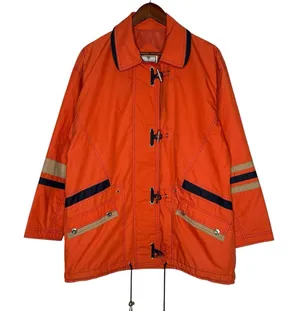 Vintage 90s Braetan Marine Fisherman Fireman Rain‎ Jacket M Metal Toggles thumbnail 1