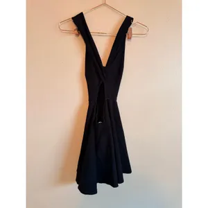 Lulus Skater Dress‎ Women XS Black Crisscross Back V-Neck Mini DD2733 Cocktail thumbnail 5