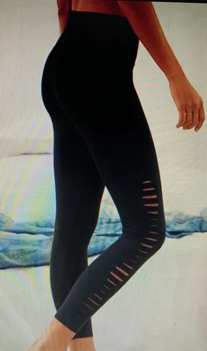 American Eagle Chill Highwaisted Leggings with cut outs thumbnail 3