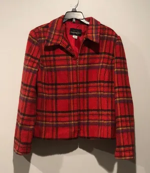 Vintage Requirements Plaid Wool Blend Jacket thumbnail 1