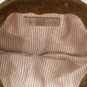 Lauren Merkin Brown Suede Leather Cutout Design Clutch w/Dustbag thumbnail 5