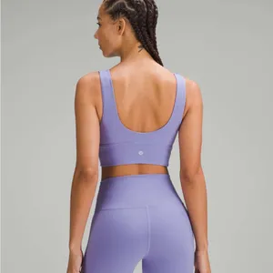 Nulux 2023 Lululemon Align V-Neck Bra *Light Support, C/D Cup Dark Lavender thumbnail 3