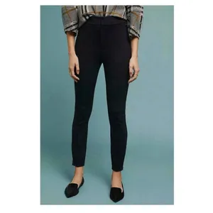 Anthropologie The Essential Slim Ankle Zip Pant Black Women's Size 0 Minimalist thumbnail 3