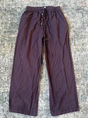 Nigel Preston for Free People Wide Leg Drawstring Pants brown Small thumbnail 1