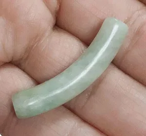 The Bar Curved Jade Bar Necklace Or Bracelet Repair Replacement 1 Pc thumbnail 1