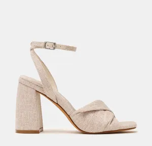 Steve Madden Mandy Natural Linen Heels thumbnail 3