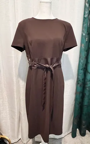 Calvin Klein Work Dress Brown thumbnail 1