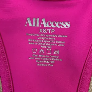 All Access Pink Sports Bra XS Racerback‎ Yoga Gym Activewear Athleisure thumbnail 3