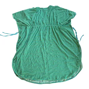 Free People NWT FP Beach Striped Terry Kaftan Maxi Dress Blue Combo Green M/L thumbnail 5