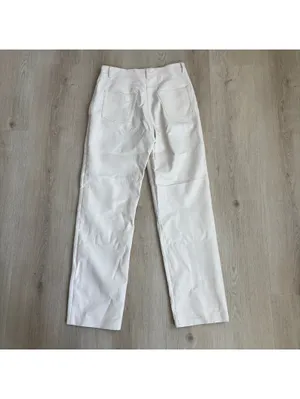 Aritzia Wilfred EUC Women's The Melina Pant Straight White Faux Vegan Leather 6 thumbnail 7
