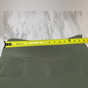 Women's Olive Green Flared Shorts Skirt thumbnail 3
