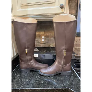 COACH  Park Tall Brown Leather Boot Size 8 Maple thumbnail 3