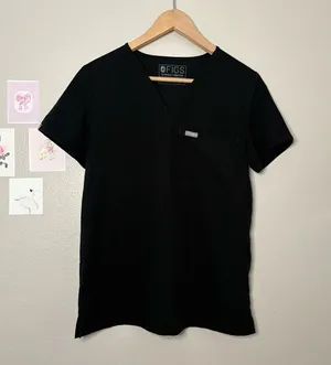 Figs scrubs top nurse cna medical field black quiet luxury workwear women unisex thumbnail 1