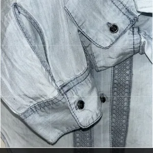 Knox Rose Blue Denim Button Down Denim Shirt(Size Small) thumbnail 7