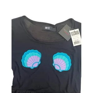 Iron Fist Mermaid For Life Black Sheer Seashell Pasties Midi Dress‎ Med Goth Emo thumbnail 2