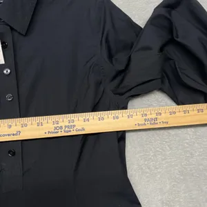 Madewell Dress 2 Black Seamed Long‎ Sleeve Mini Poplin Shirtdress Pockets NV025 thumbnail 7