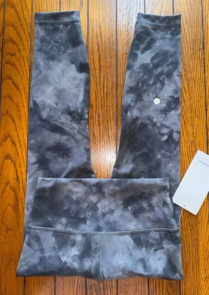 Lululemon Wunder Train High Rise 25” Diamond Dye Graphite Grey Size 6 NWT thumbnail 1