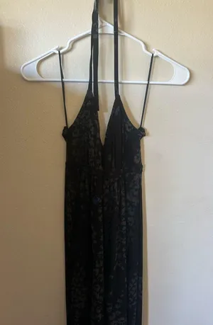 Express Black Floral Maxi Dress  thumbnail 1