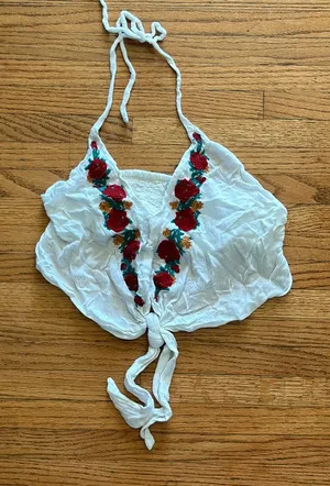 Band of gypsies embroidered halter top thumbnail 1