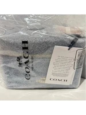 NEW Coach Signature Denim Cosmetic Case with Mirror – NWT | CDC16 thumbnail 4