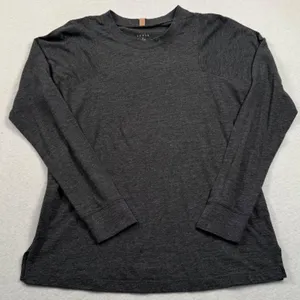 Lunya Restore Base Shirt Womens Small Charcoal Gray Supima Cotton Loungewear Tee thumbnail 1