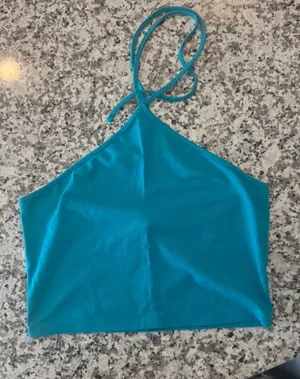 Teal Halter Top thumbnail 1