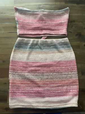 Shein strapless crop top and skirt set size extra small thumbnail 3