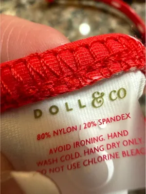 Doll & Co Red Polka Dot Bikini Set Made in USA. NEVER WORN thumbnail 2