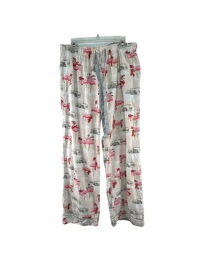 Nick and Nora Sz Small Pajama Set Womens Pink Drawstring Pockets Camper Flamingo thumbnail 2