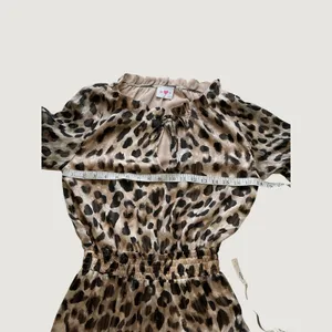 Buddy Love Zozo Leopard Print Metallic Mini Dress Smocked Waist XS CG4275 thumbnail 6