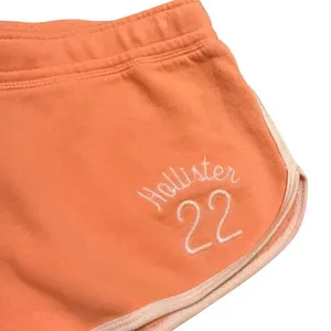 Y2K‎ Hollister Micro Mini Shorts Pastel Peach Retro Track Stripe Lounge Size L thumbnail 3