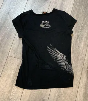 Vintage 2008 Harley-Davidson Black Angel Wings T-Shirt Size L thumbnail 5