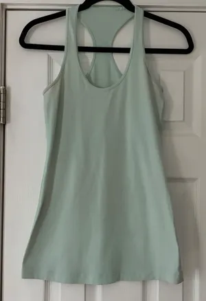 Lululemon‎ Cool Racerback Tank Top Mint Green Yoga Athletic Women Est. Size 4 thumbnail 1