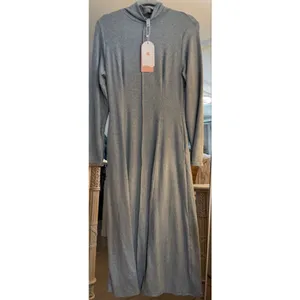 NEW Super Soft Knit Long Sleeve Mock Neck Pullover Maxi Dress M thumbnail 4