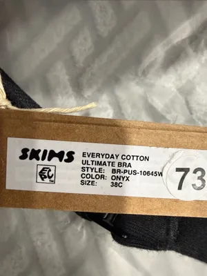 Skims Women’s Everyday Cotton Ultimate Push Up Bra Onyx 38C thumbnail 8